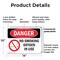 Signmission No Smoking Oxygen In Use Danger Sign, Plastic, 14in W x 10in L, 2PK OS-2PACK-DS-P-1014-L-1487 - alternate 2